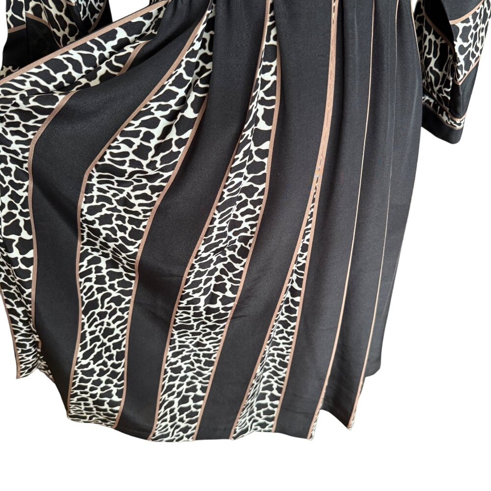 Top Act Giraffe Print Button-Down Midi Dress Size 12P - Picture 3 of 7